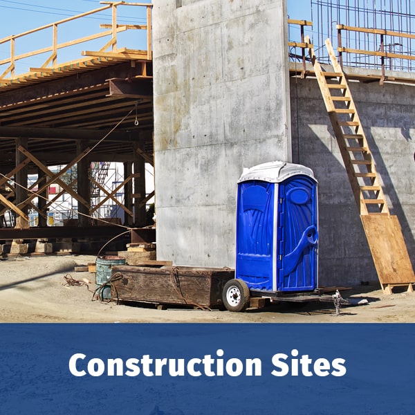 porta potty at a construction site in West Virginia